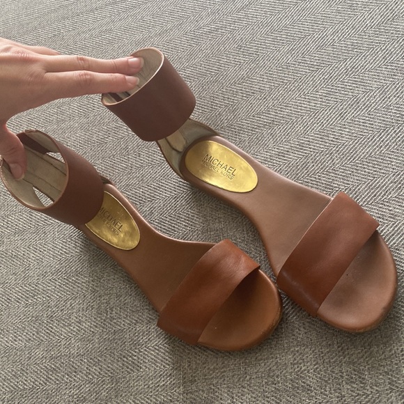 Michael Kors Genuine Leather Strappy Sandals - Picture 6 of 7